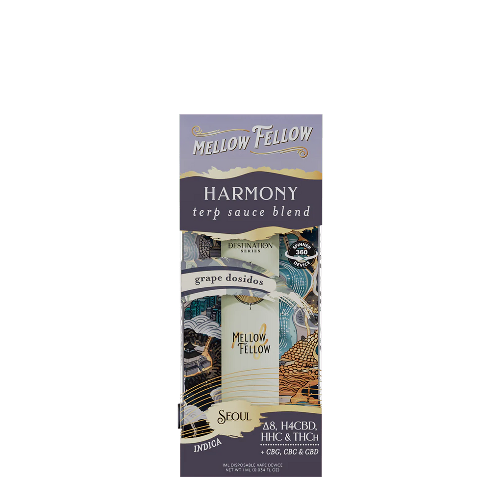 Harmony Blend - Terp Sauce 1ml Disposable Spinner Vape - Grape Dosidos (Indica)