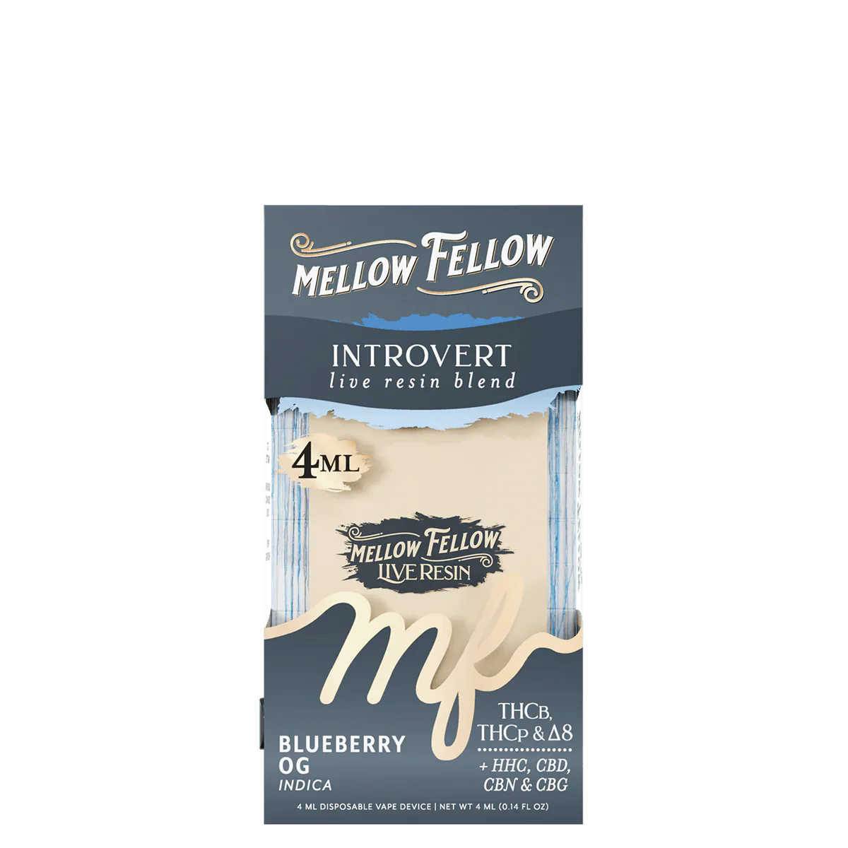 Introvert Blend 4ml Live Resin Disposable Vape - Blueberry OG (Indica)