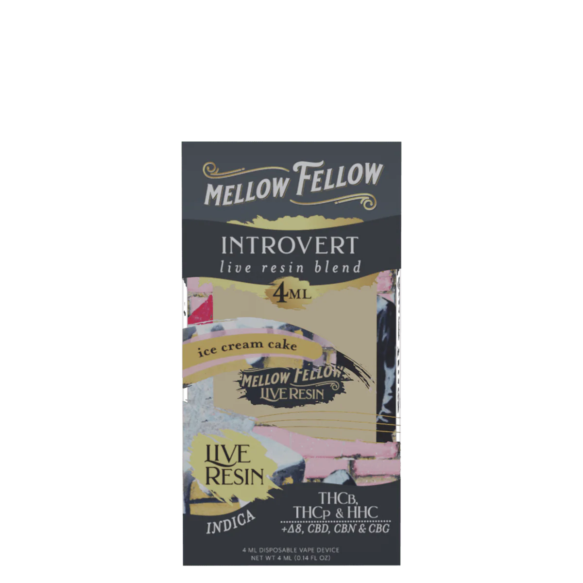 Introvert Blend 4ml Live Resin Disposable Vape - Ice Cream Cake (Indica)