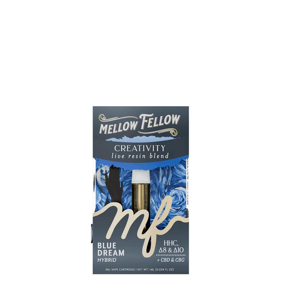 Creativity Blend 1ml Live Resin Vape Cartridge - Blue Dream (Hybrid)