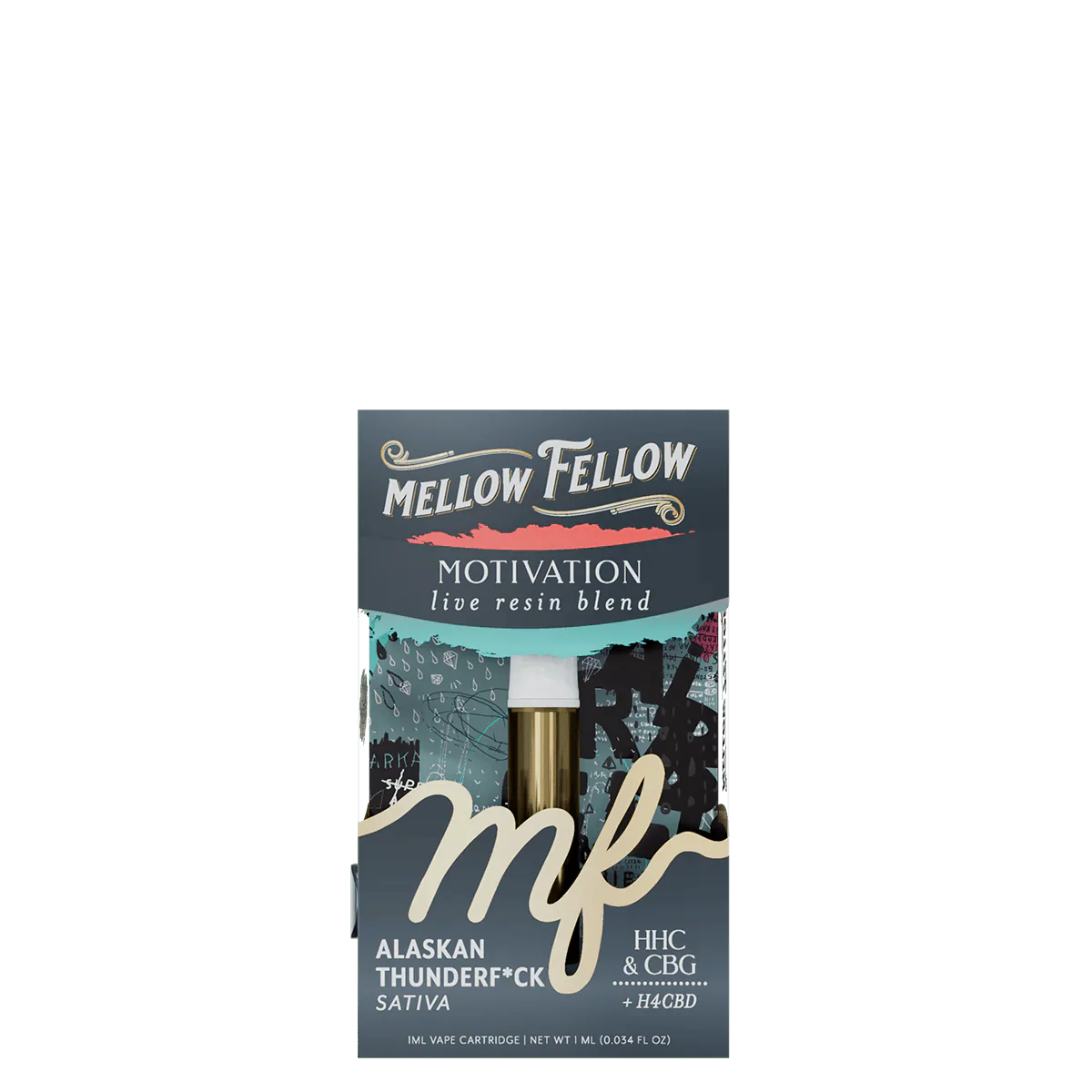Motivation Blend 1ml Live Resin Vape Cartridge - Alaskan Thunderf*ck (Sativa)