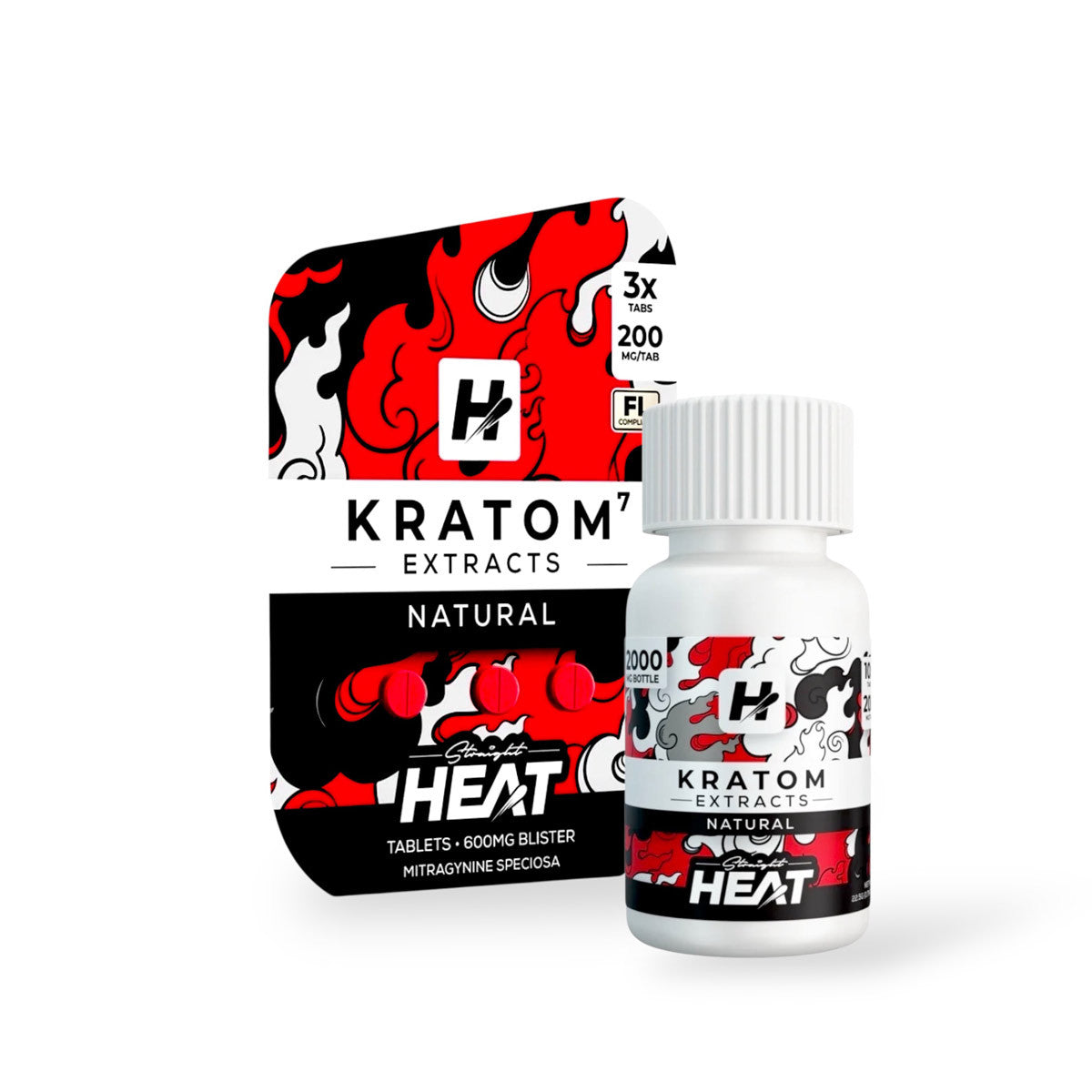 Straight Heat Eighties Kratom Extract Chewable Tablets Natural 200mg