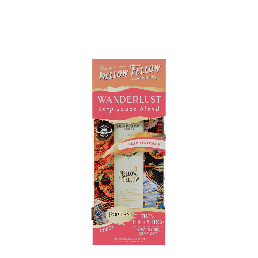 Wanderlust Blend - Terp Sauce 1ml Disposable Spinner Vape - Star Monkey (Indica)
